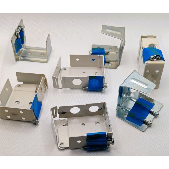 Blinds Side Mounting Bracket Set Window Treatment Brackets 2" with Screws White - Picture 1 of 7